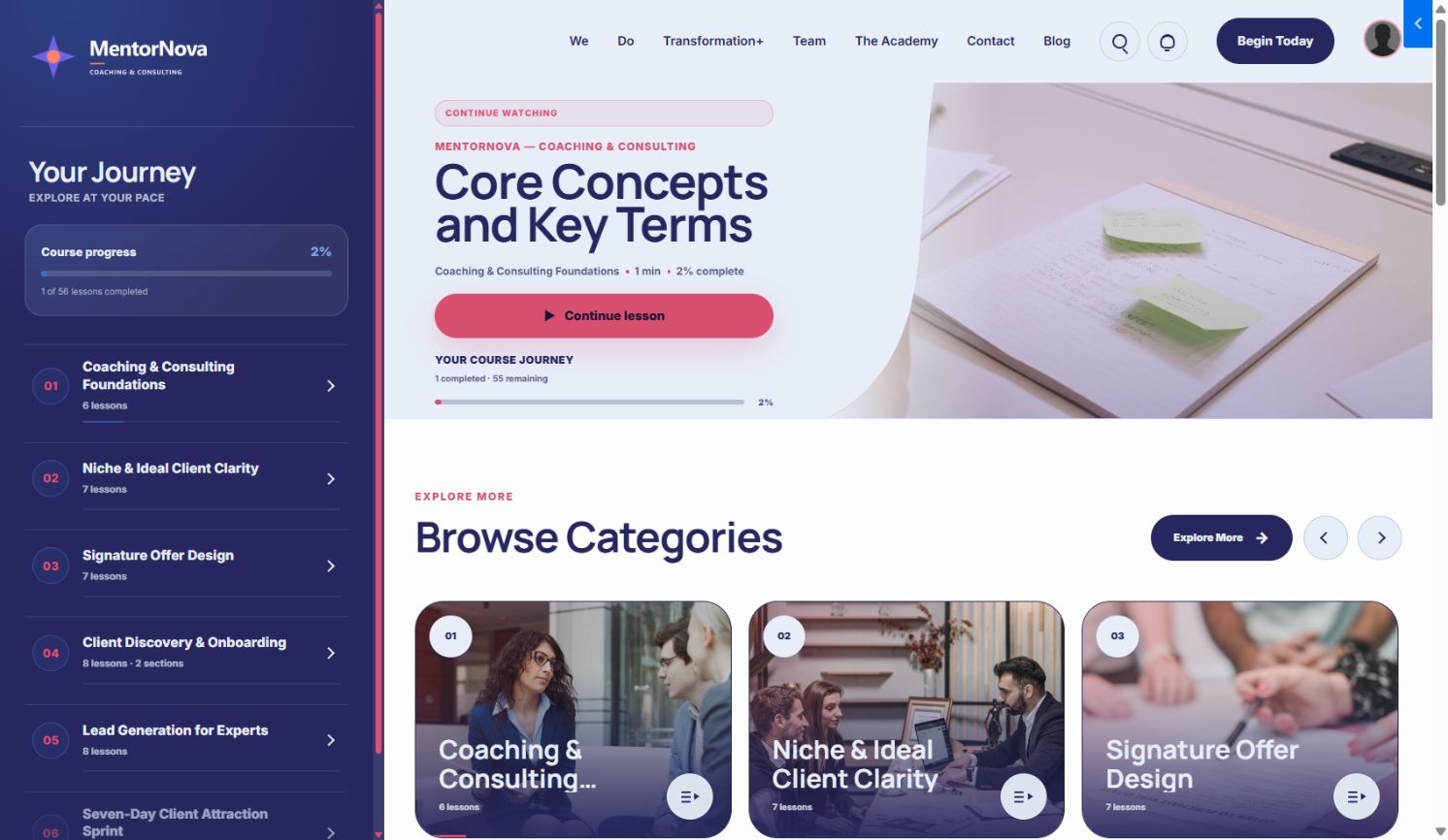 MentorNova live course experience