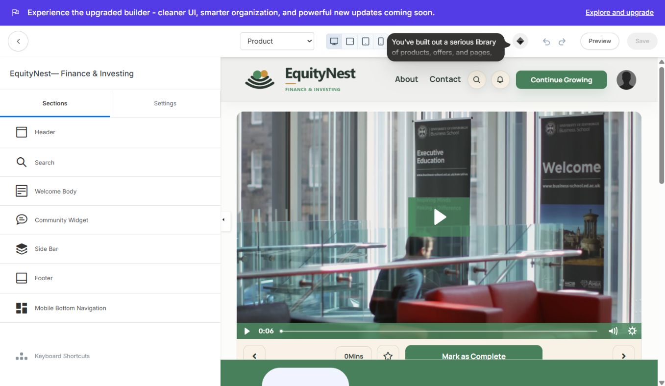 EquityNest theme editor