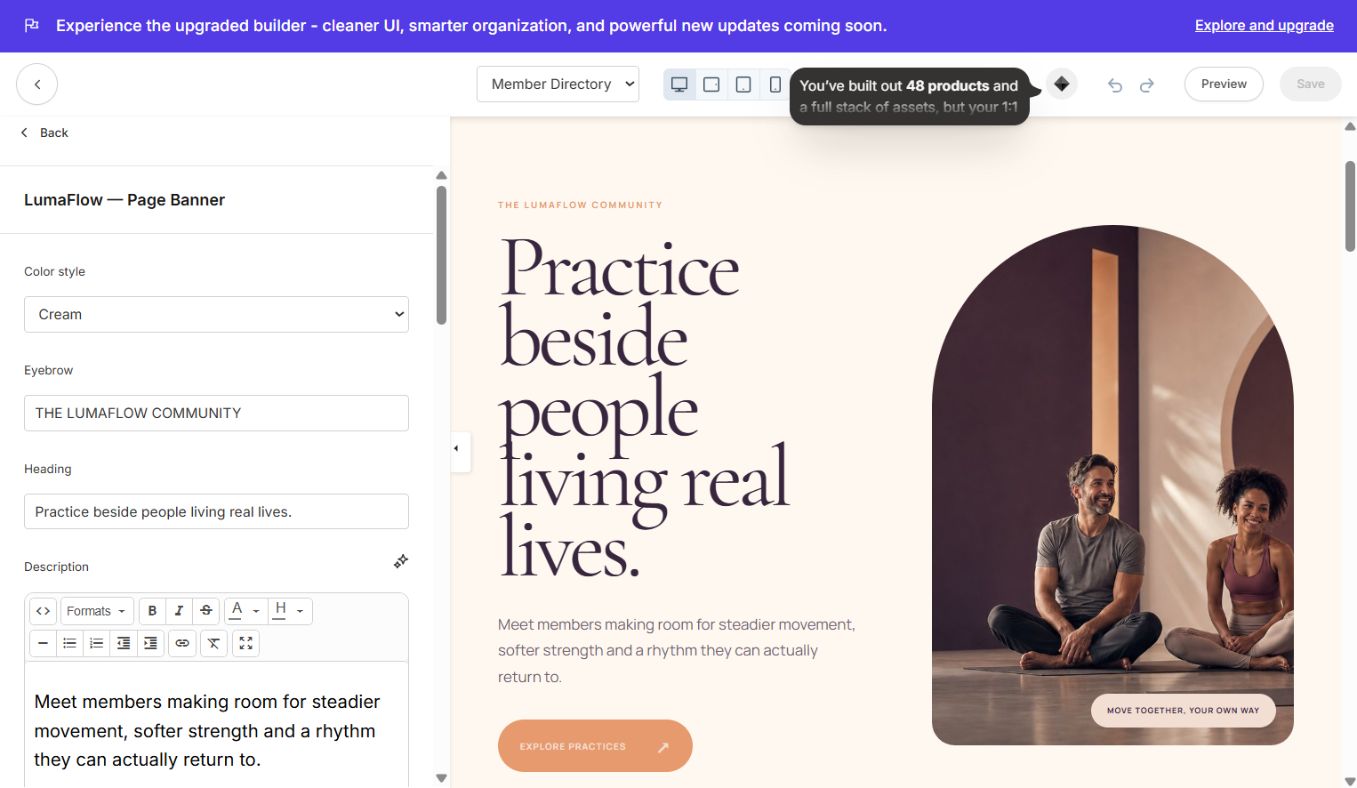 Page Banner settings