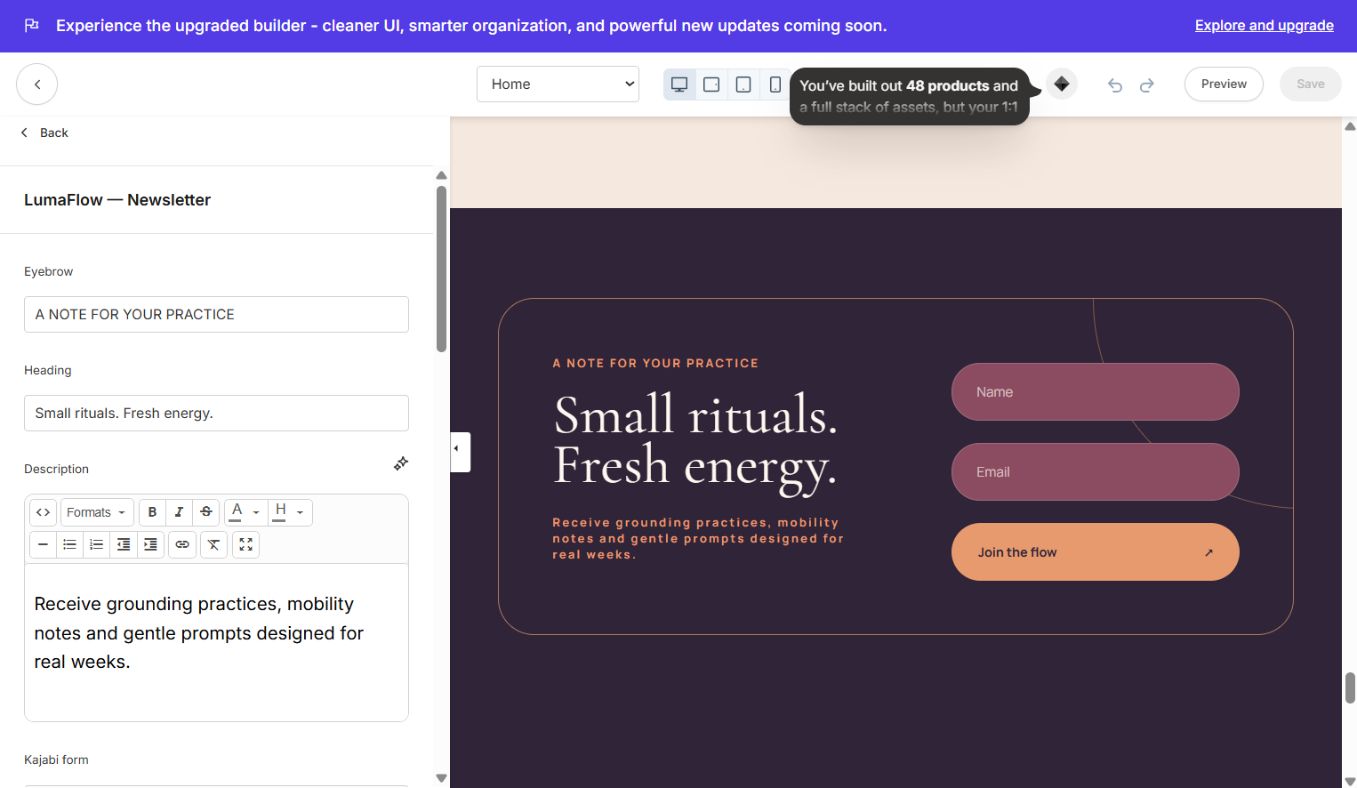 Newsletter settings