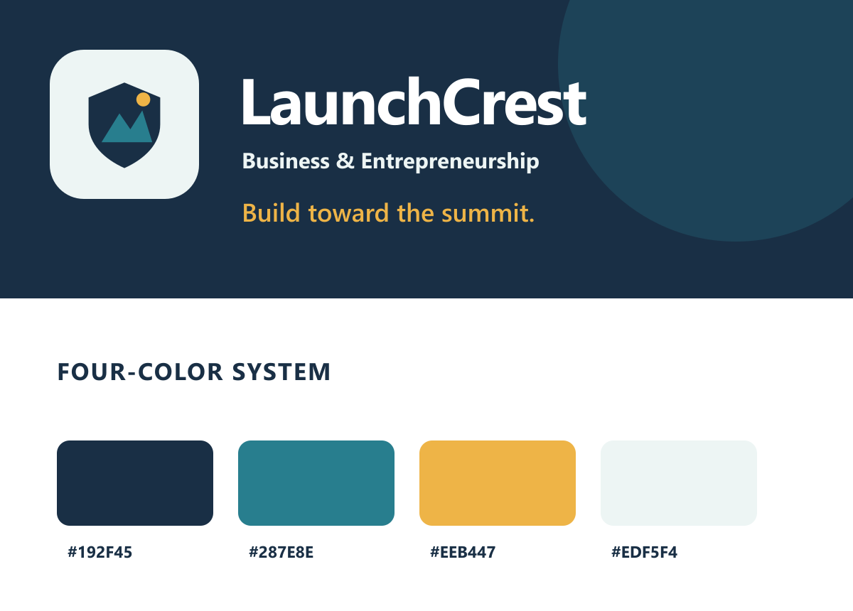 LaunchCrest brand board