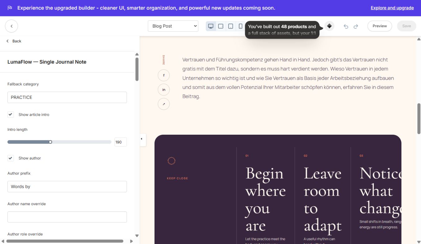 Single Journal Note settings