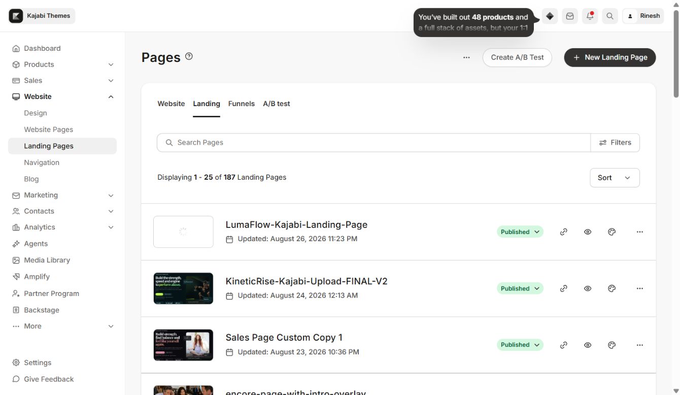 LumaFlow in Kajabi Landing Pages