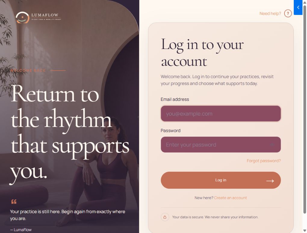 Login template