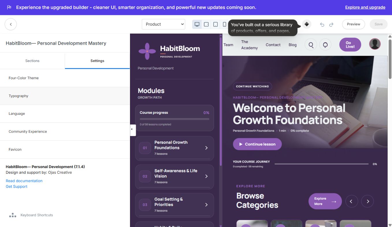 HabitBloom global settings