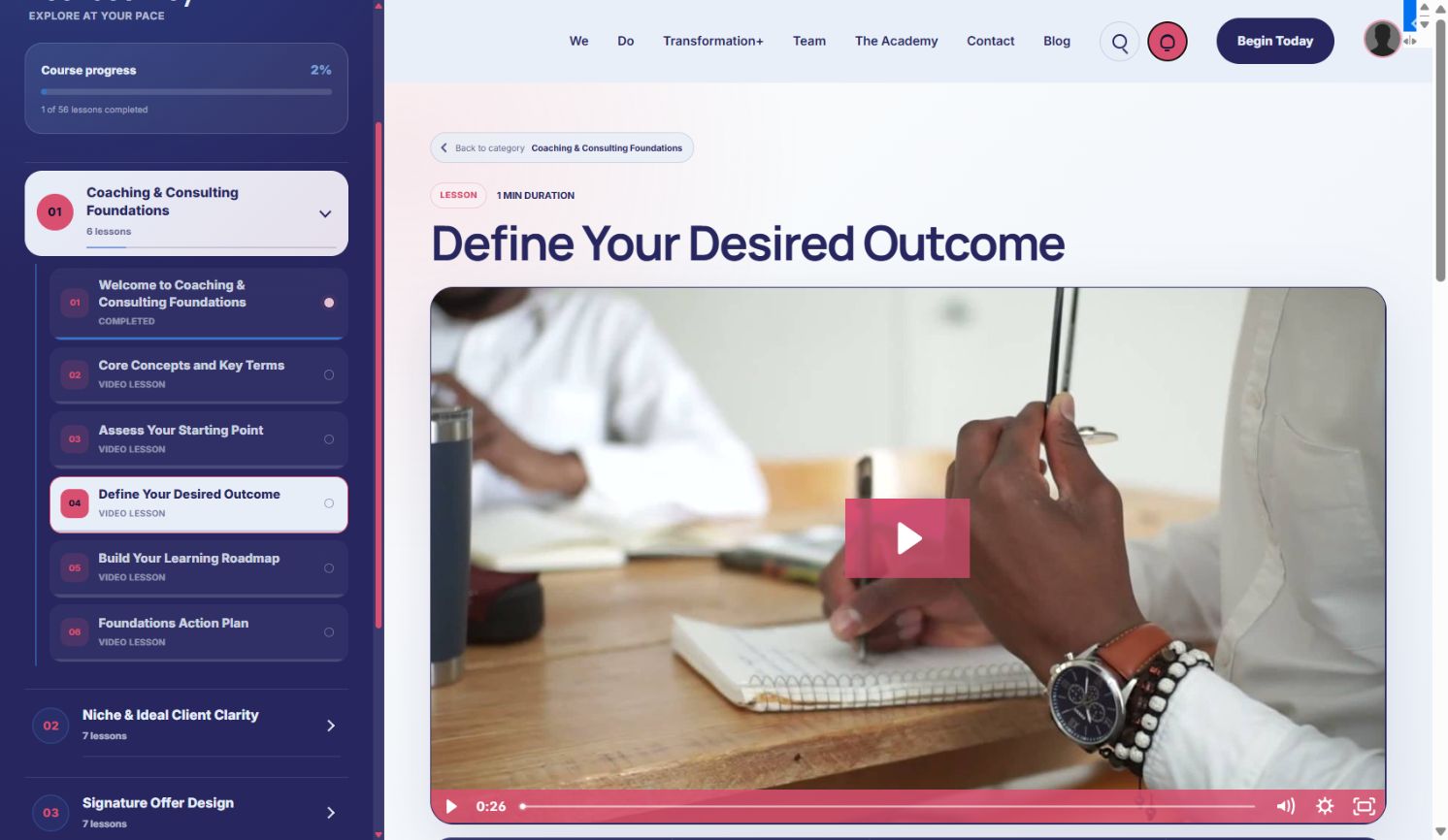 MentorNova lesson player