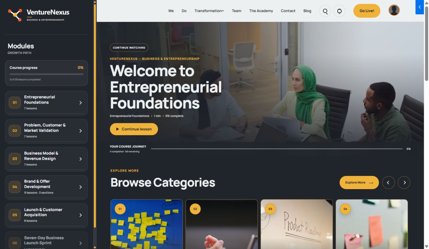 VentureNexus live preview