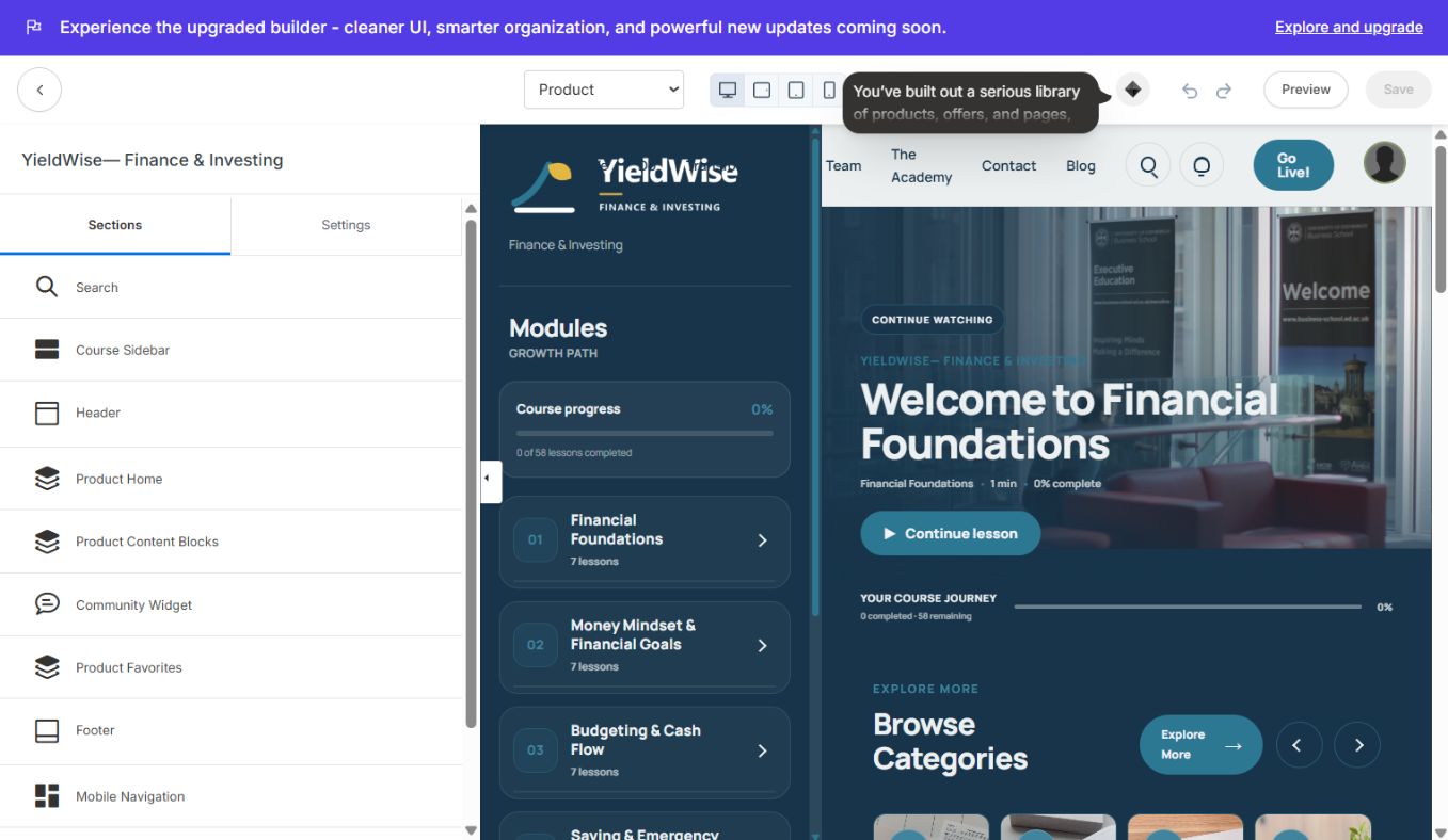 YieldWise theme editor