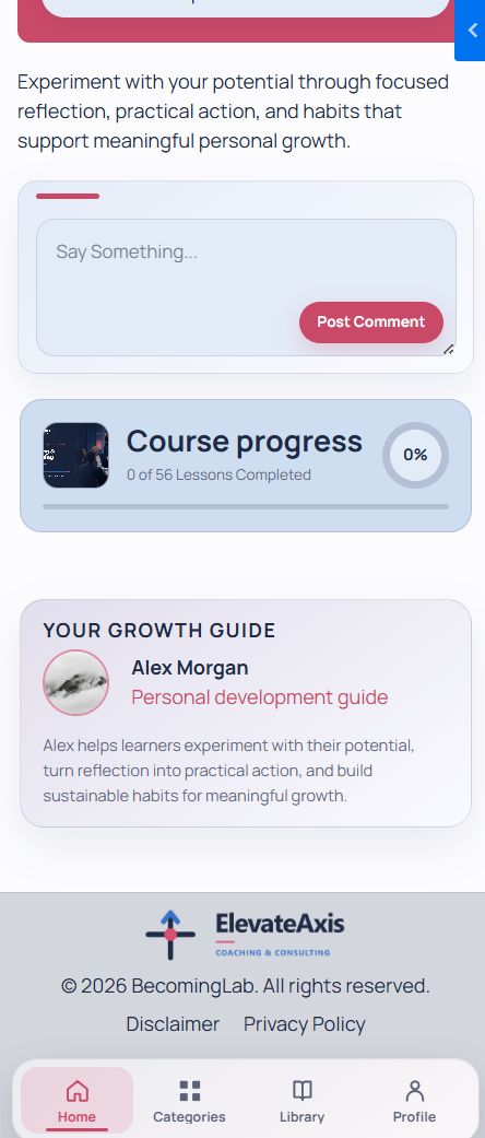 ElevateAxis progress and instructor settings