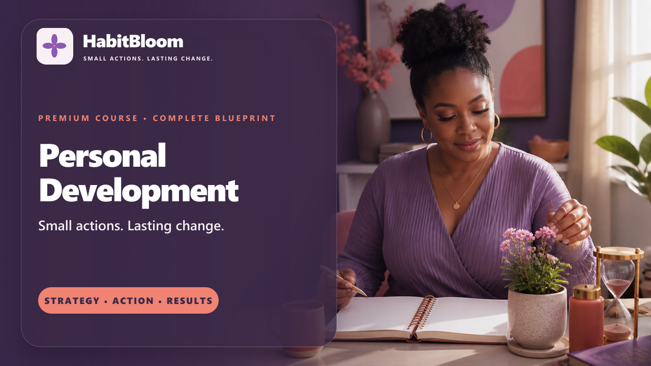 HabitBloom — Personal Development Mastery template preview