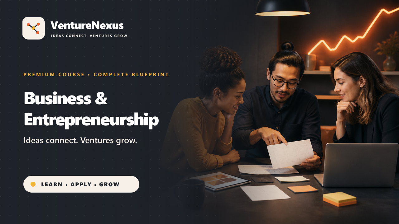 VentureNexus — Business & Entrepreneurship template preview