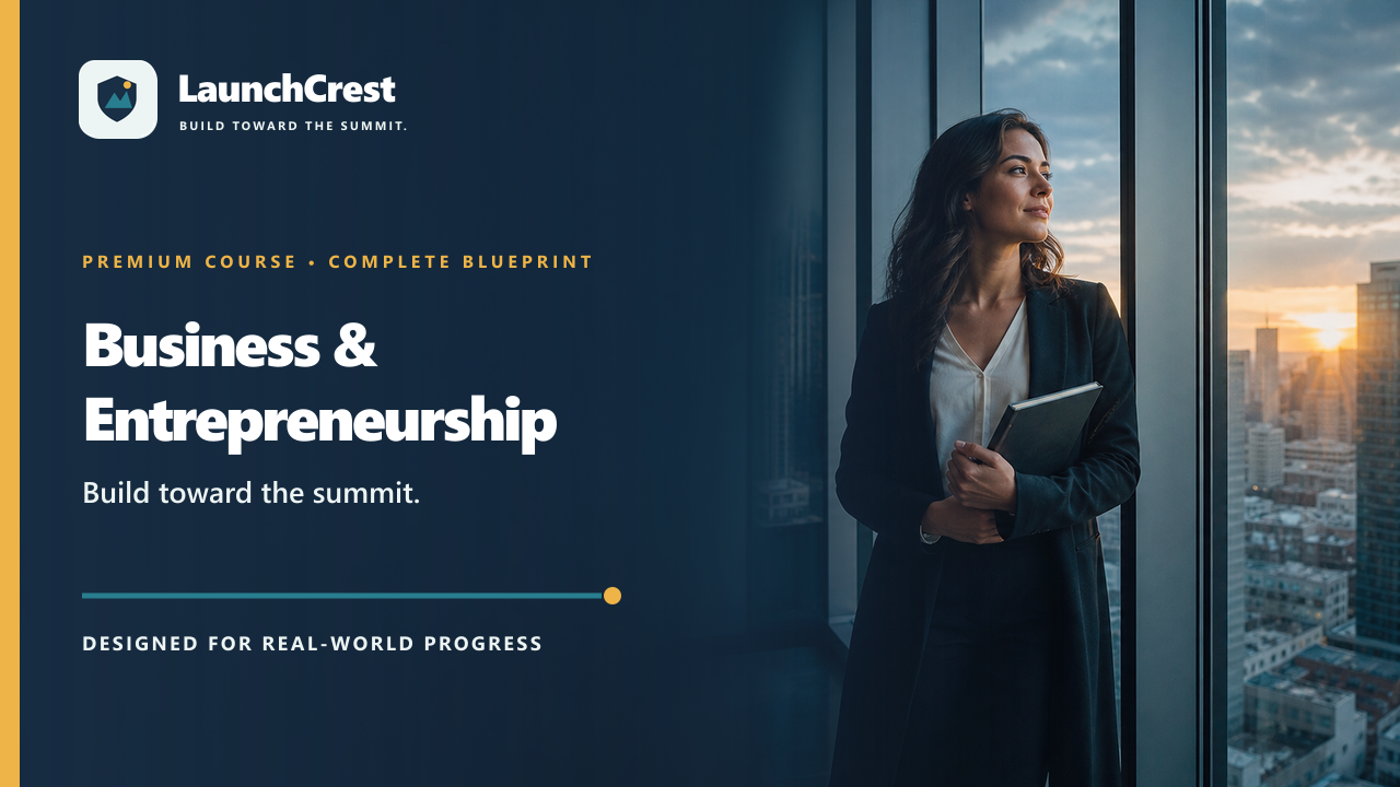 LaunchCrest — Business & Entrepreneurship template preview