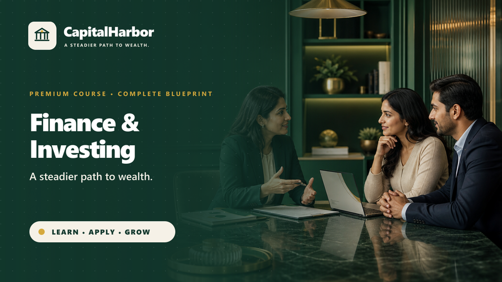 CapitalHarbor — Finance & Investing Library full-page preview