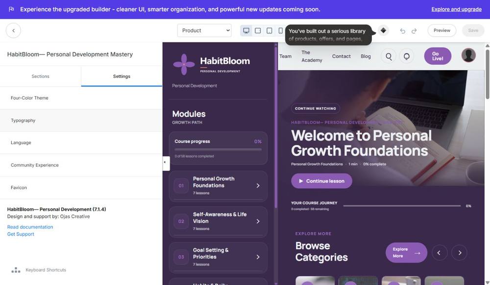 HabitBloom — Personal Development Mastery full-page preview