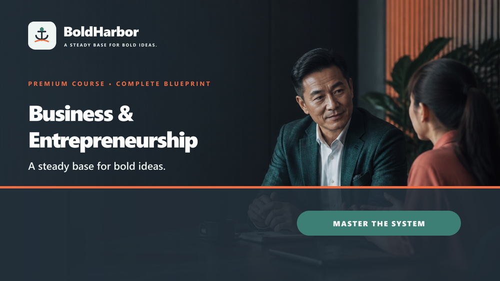 BoldHarbor — Business & Entrepreneurship Blueprint full-page preview