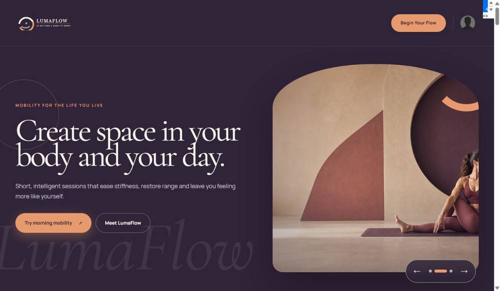 LumaFlow — Yoga & Mobility Kajabi Site Theme theme preview